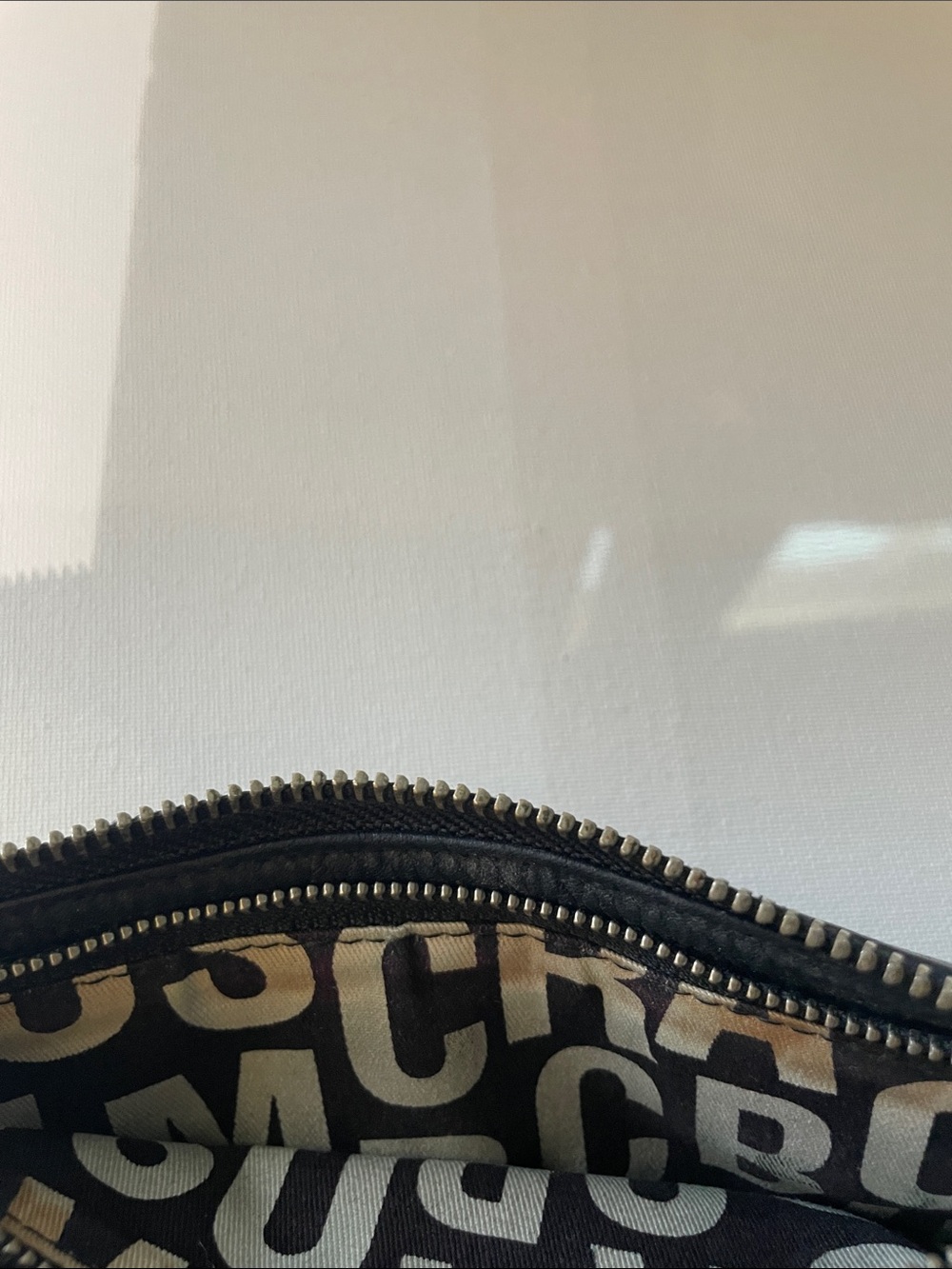 Marc Jacobs Black Leather Zip Wallet with Turn-Lock Accents - Flaws Present - Picture 10 of 12